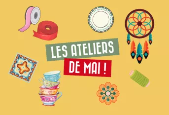 Illustration atelier mosaïque et attrape-rêves