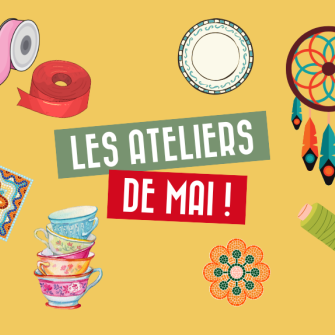 Illustration atelier mosaïque et attrape-rêves